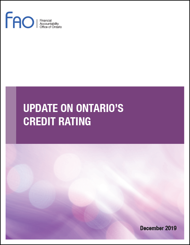 Update on Ontario’s Credit Rating